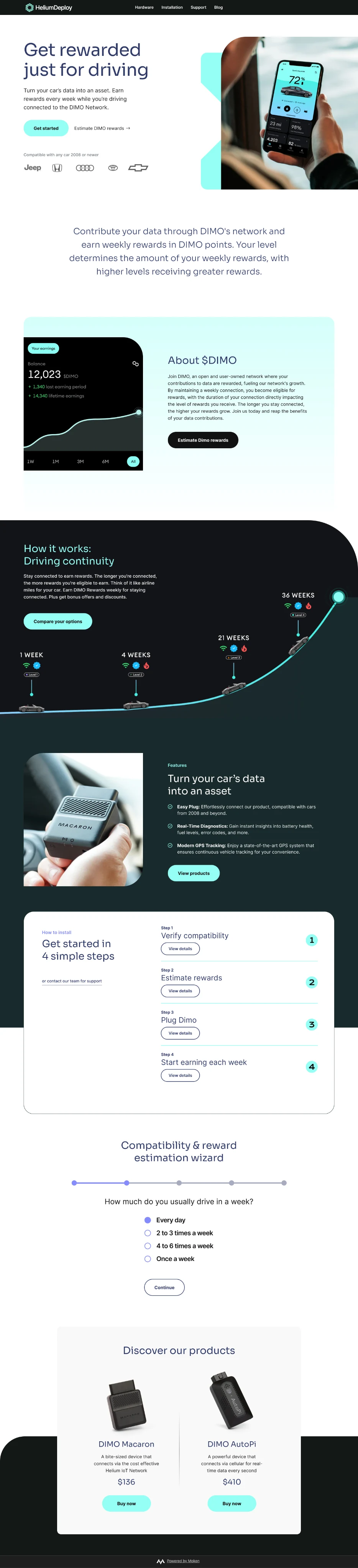 DIMO website design