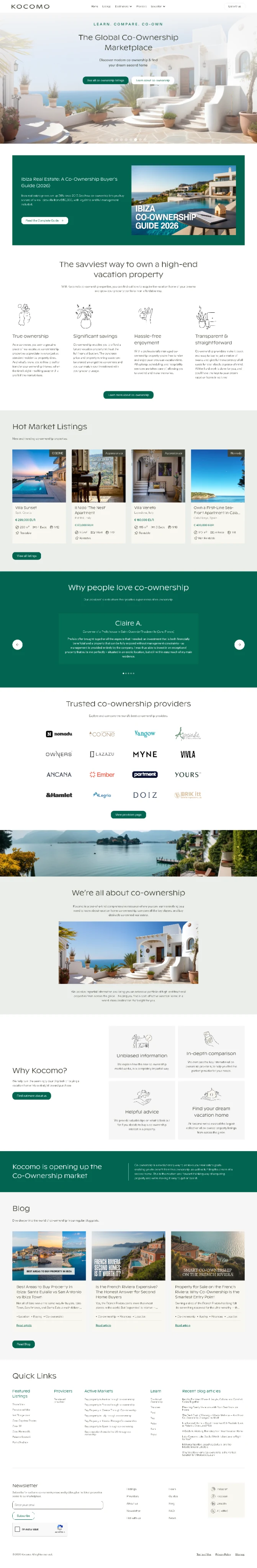 Kocomo website design